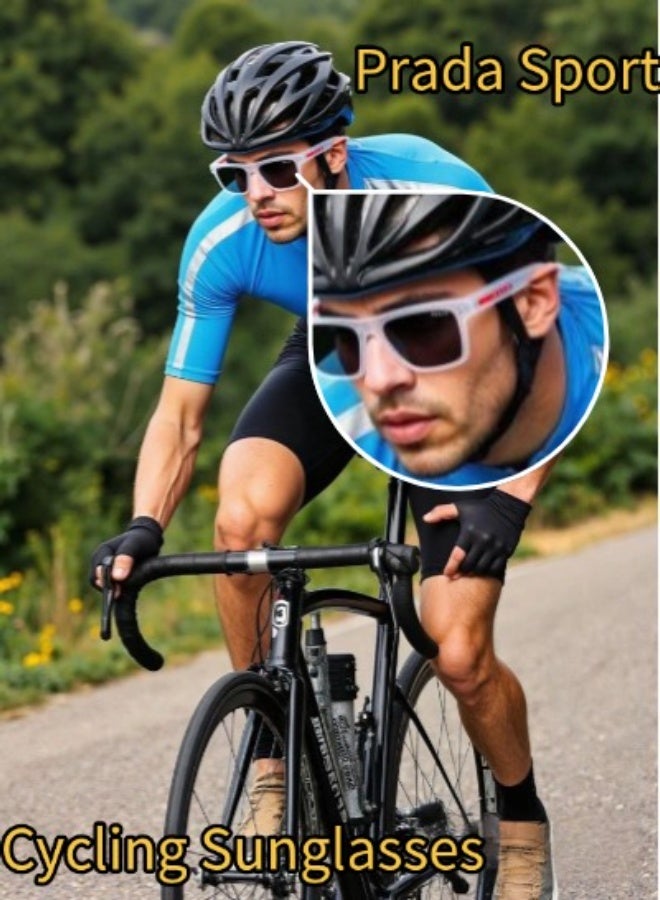 PRADA MILANO Prada Sport Unisex Metal Cycling Sunglasses Outdoors - Image 3