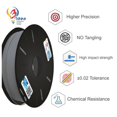 3IDEA 1.75mm ABS Premium 3D Printing Filament for 3D Printer and 3D Pen - 1kg (Grey) - Image 2