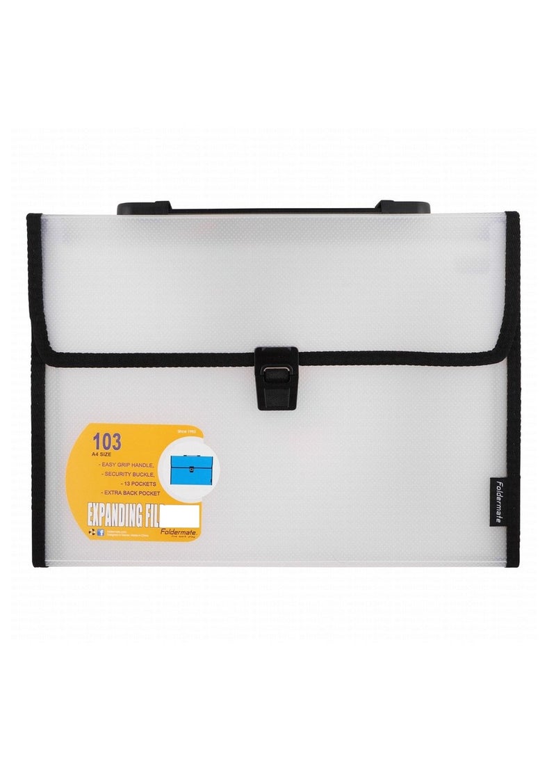 Foldermate Expanding File With 13 Divisions A4 Size White