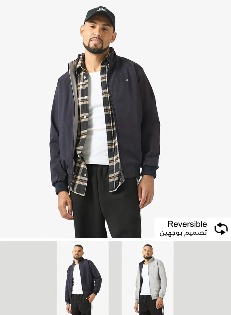 Seventy Five Casual Zip Through Bomber Jacket