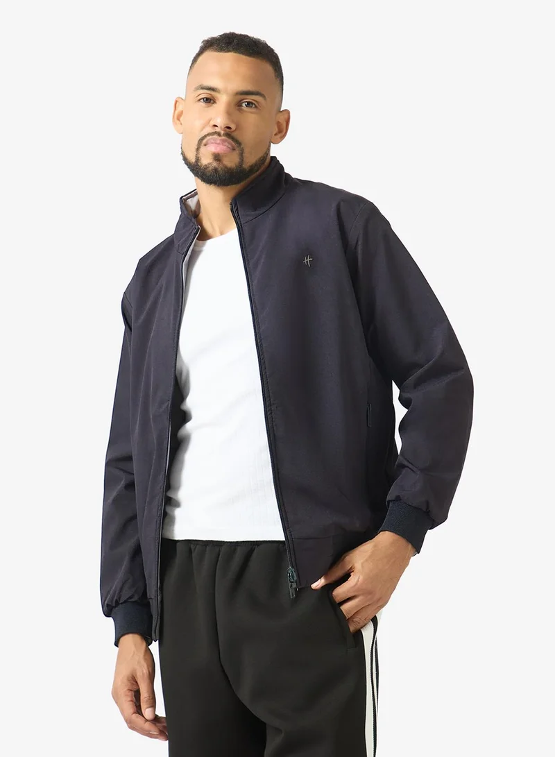 Seventy Five Casual Zip Through Bomber Jacket