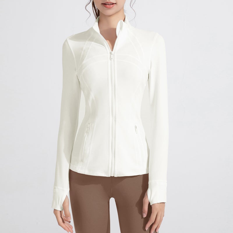 Generic Athena Lulu Yoga Jacket Long Sleeve Zip-Up Albumin 