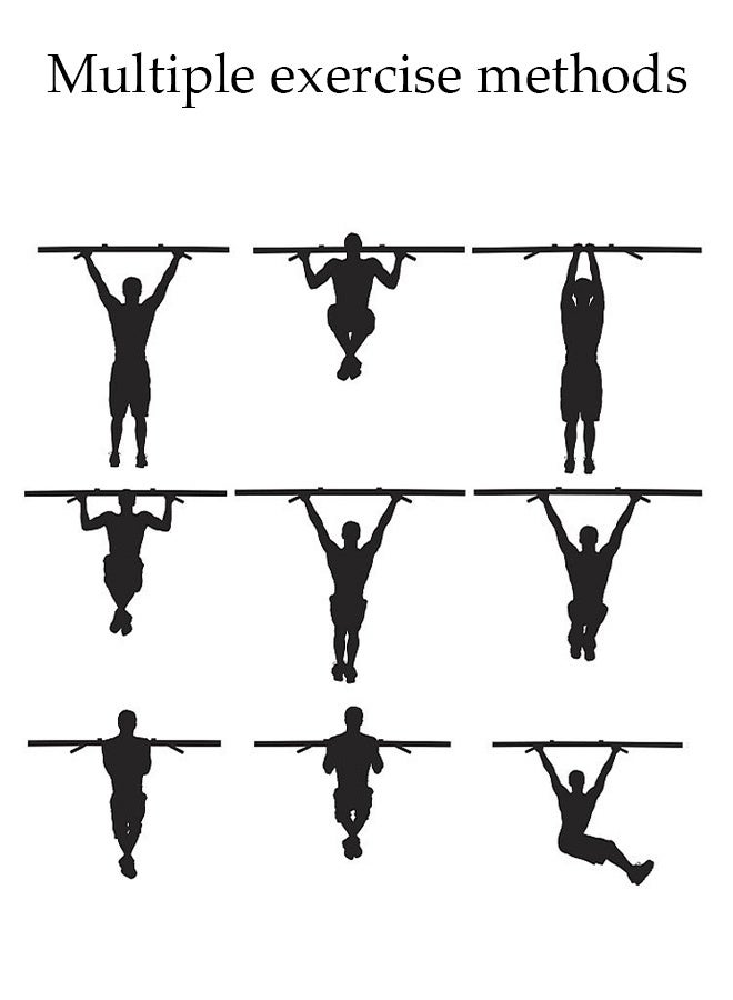 DUNISO Pull Up Bars，Wall Mounted Pull Up Bar， Premium Multi Grip Chin Up Bar，Strength Training Equipment，Body Workout For Home Gym Exercise Equipment，Drilling Installation，Black - Image 5