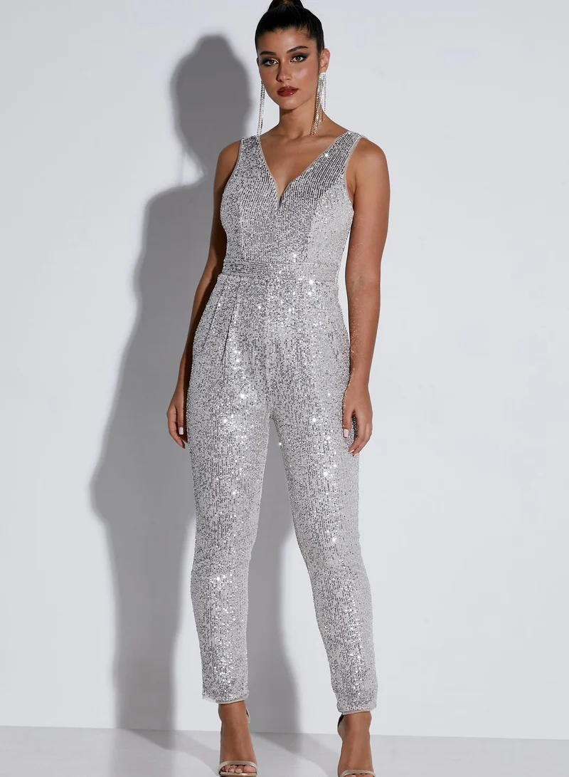TFNC All Over Sequin Jumpsuit