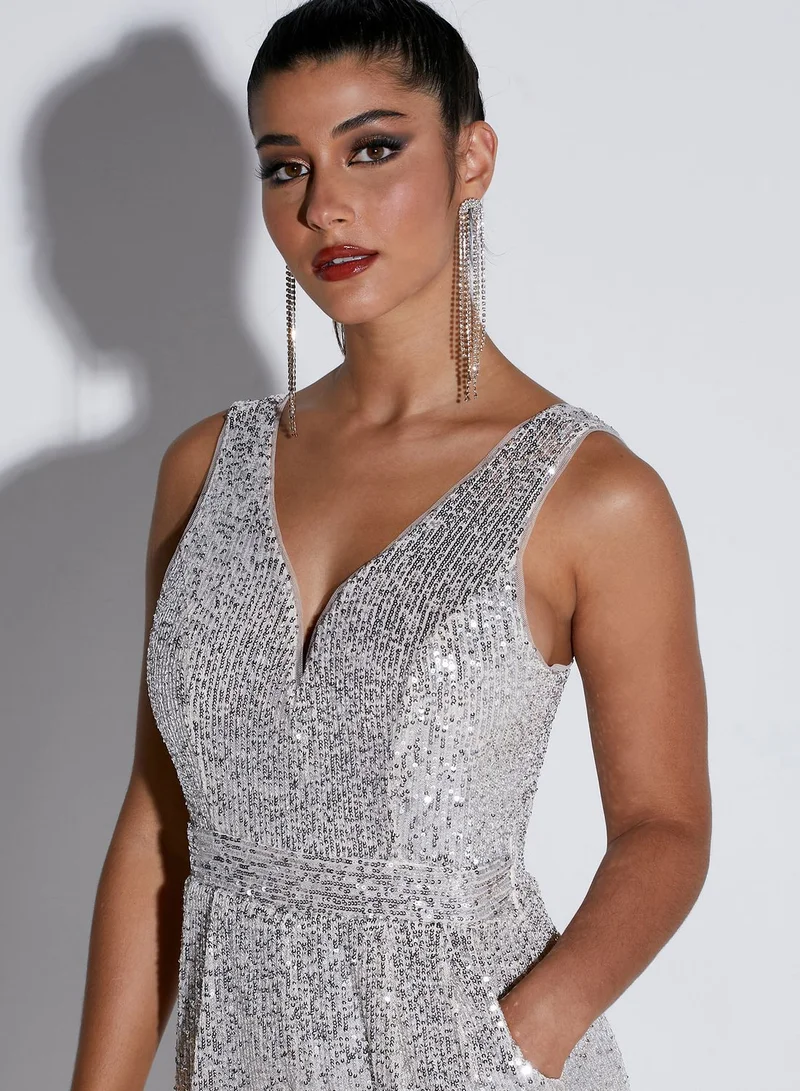 TFNC All Over Sequin Jumpsuit