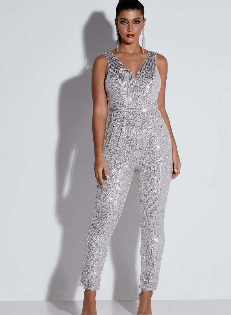 TFNC All Over Sequin Jumpsuit