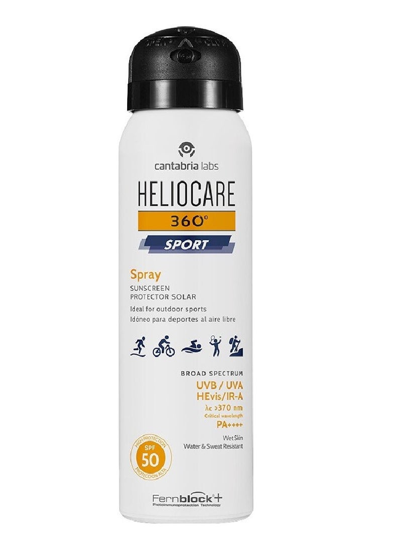 بخاخ هيليوكير 360º سبورت غير مرئي بعامل حماية من الشمس 50، 100 مل - Image 1