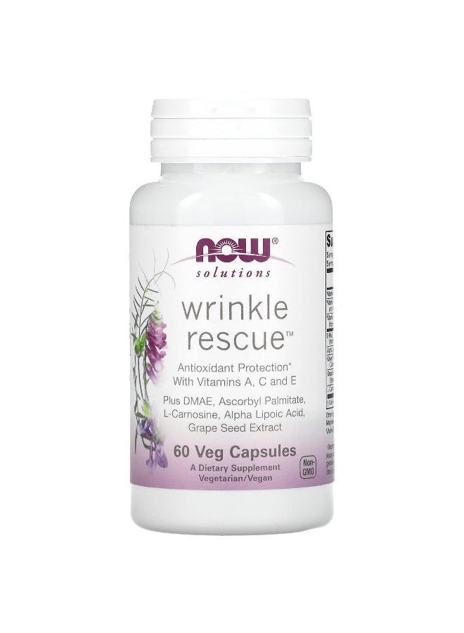 Now Foods Solutions Wrinkle Rescue 60 Veg Capsules - Image 1