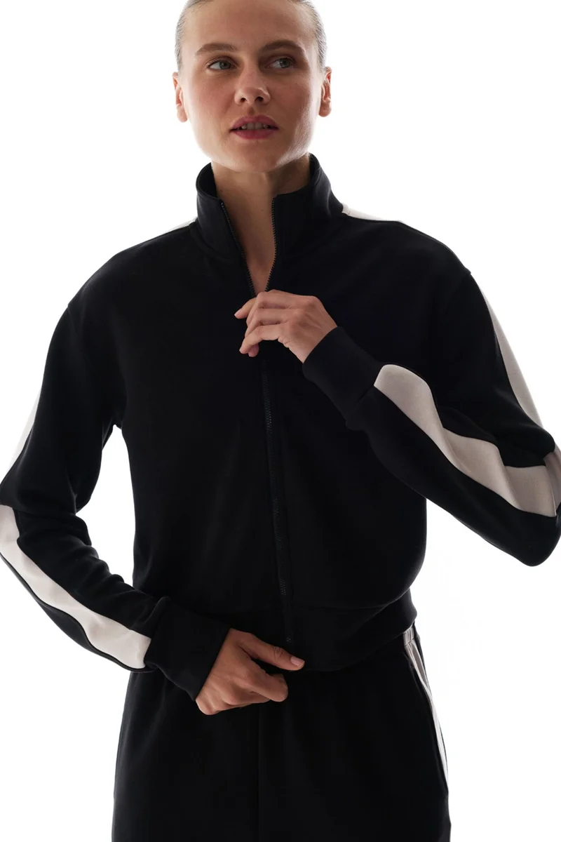 بنتي PENTI Silky Touch Striped Detail Sweatshirt