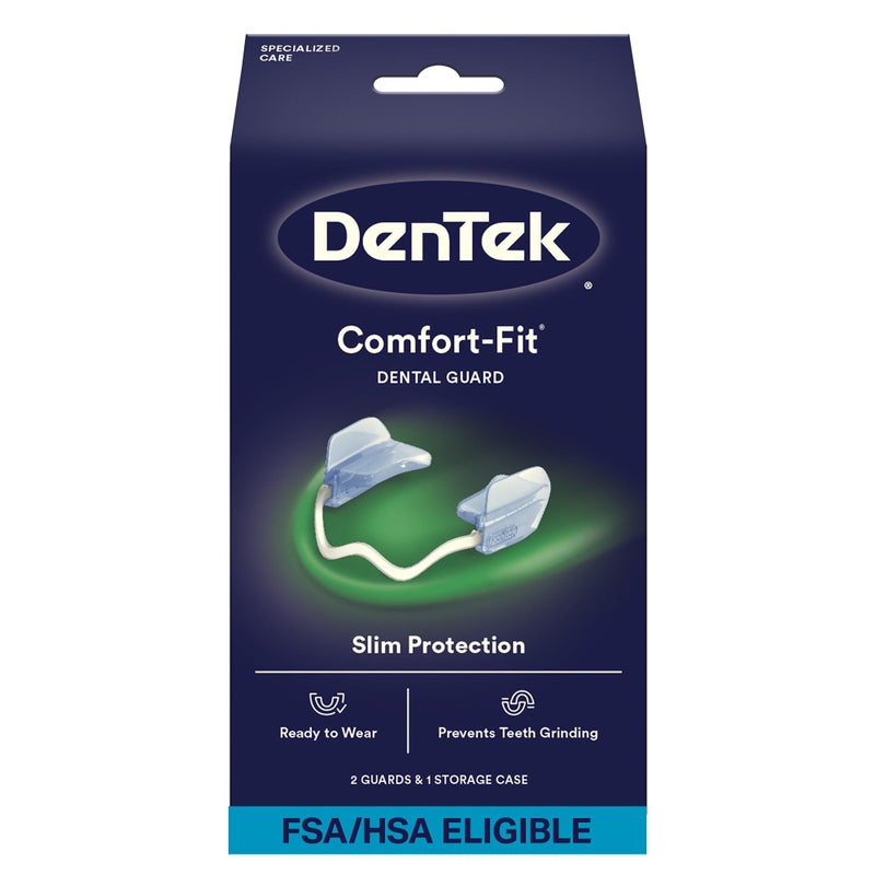 Dentek حارس الأسنان DenTek ComfortFit لحماية الأسنان من طحن الأسنان ليلاً - حارس ComfortFit عدد 2 - عبوة 1 - Image 1