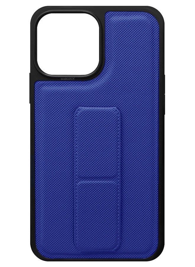 CATANES Shockproof Case with Integrated Hand Strap for iPhone 13 Pro Max - Foldable Kickstand and Anti-Drop Protection for Secure Grip and Hands-Free Viewing - Blue - Image 5