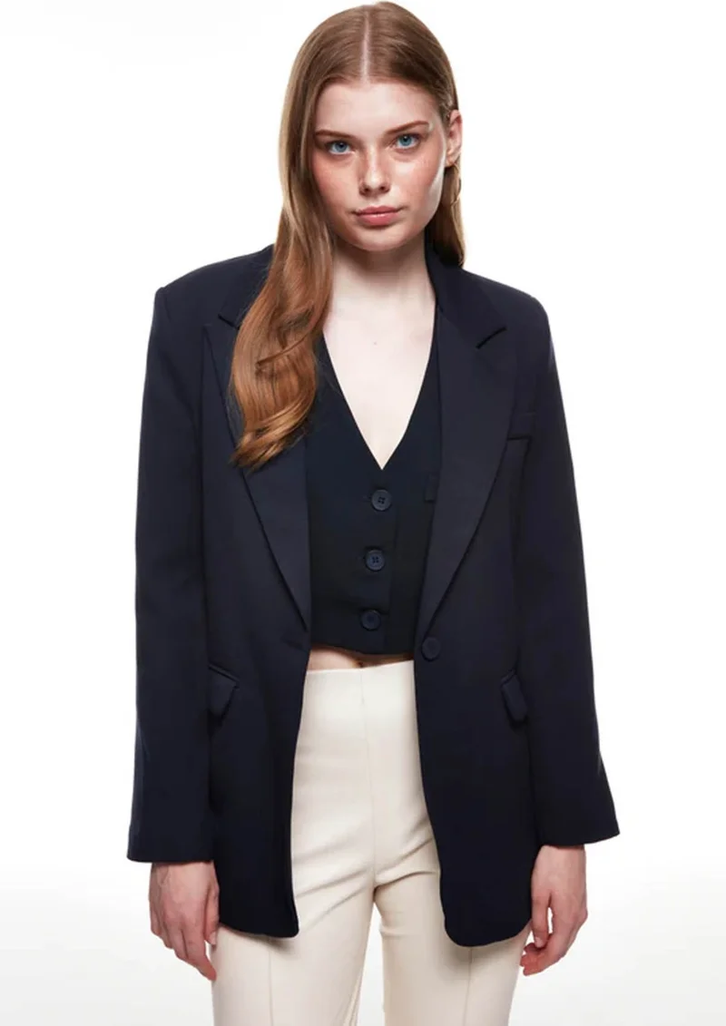 QUZU Women's Jacket 50873 Navy Blue Women's Jacket 50873