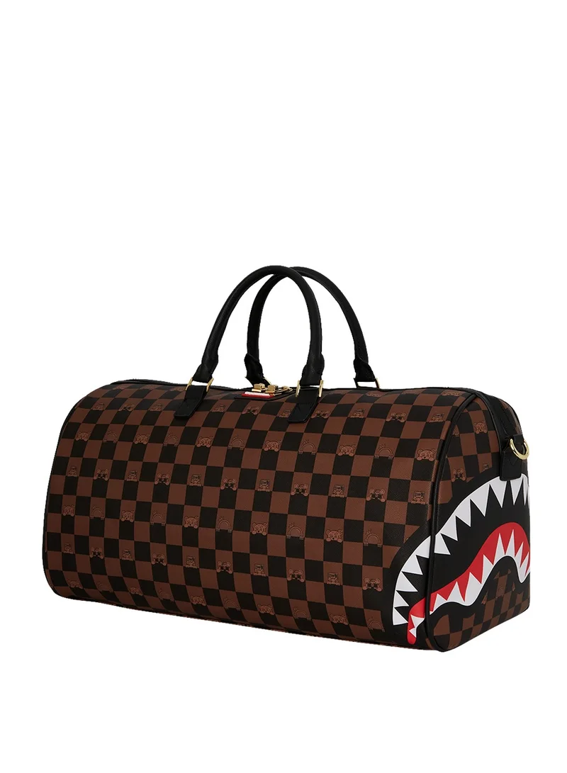 SPRAYGROUND PEEKING CHARACTER CHECK EMPEROR DUFFLE