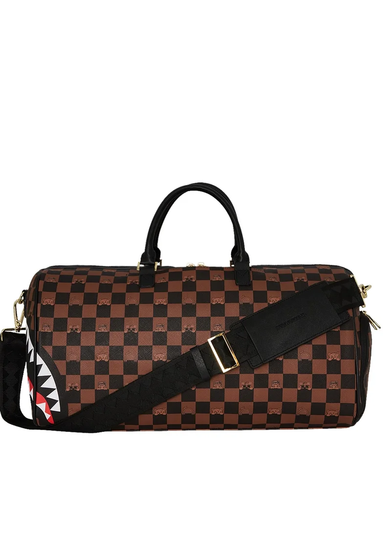 SPRAYGROUND PEEKING CHARACTER CHECK EMPEROR DUFFLE