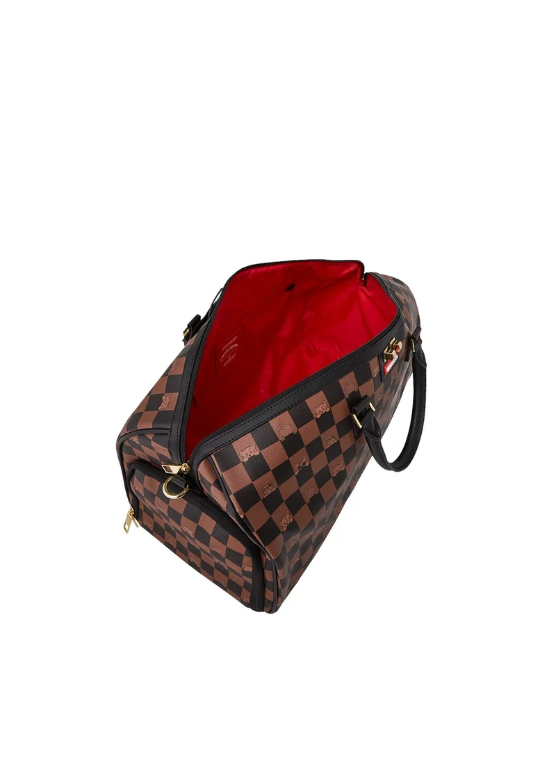 SPRAYGROUND PEEKING CHARACTER CHECK EMPEROR DUFFLE