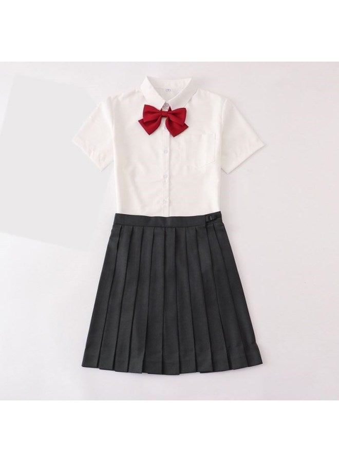 Ji Said "your Name." Lihua Long COS Clothing Gongshui Sanye COSPLAY Uniform A Suit In Stock-Specifications:Three-leaf Shirt With Bow Tie And Lower Skirt-Color:XXL  - Image 1