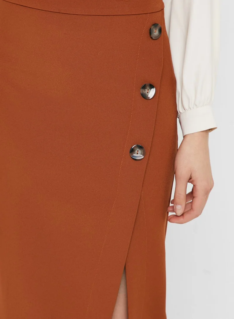 KOTON Button Detail Pencil Skirt
