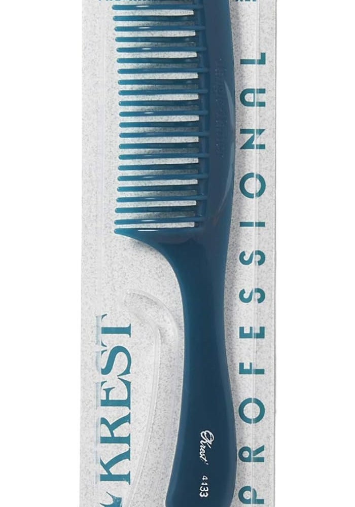 Krest Teal Tangle Tamer Curved Tooth Comb for Smooth and Drag-Free Combing - Image 1