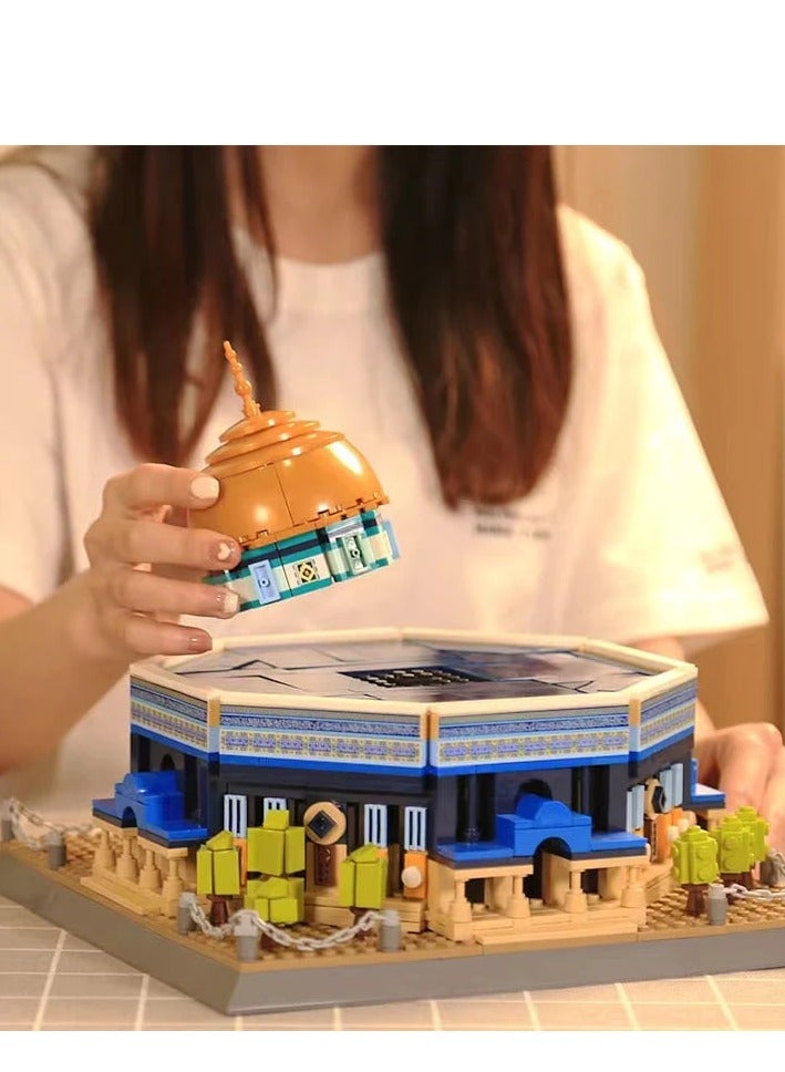 wange 5243 Dome of The Rock Building Blocks Set- 983 Pcs Masjid Al Aqsa Construction Toys-Best Islamic Learning And Education Gift For Kids  - Image 4