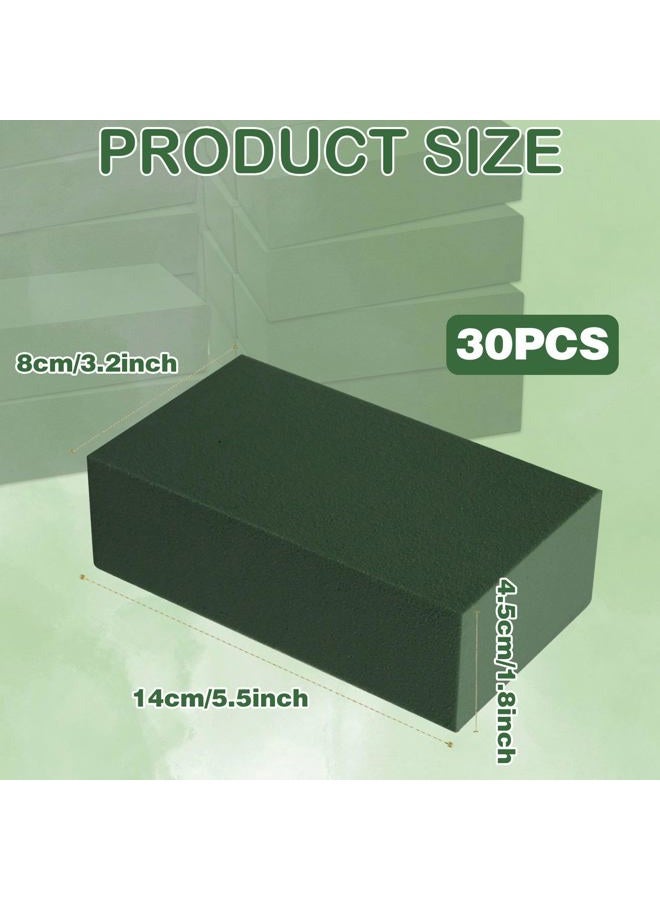 CANIPHA 30Pieces Floral Foam Blocks, Green Floral Foam for Flower Arrangements, Flower Foam Blocks Florist Foam Dry Foam Plant Foam Wet Foam for Artificial Flowers, (5.5 X 3.2 X 1.8 Inches) - Image 2