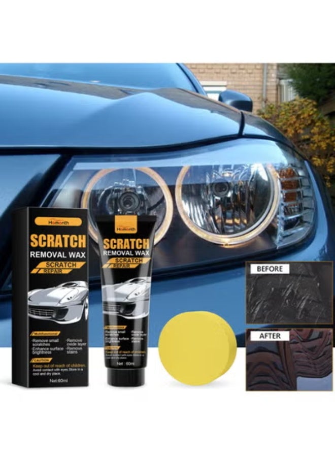 Car Scratch Removal Wax,Car Scratch Repair Kit, Car Paint Scratch Repair Agent, Car Scratch Remover, Grinding Polishing Restorer Paste with Sponge, Erase Car Scratches (60ML) - Image 1
