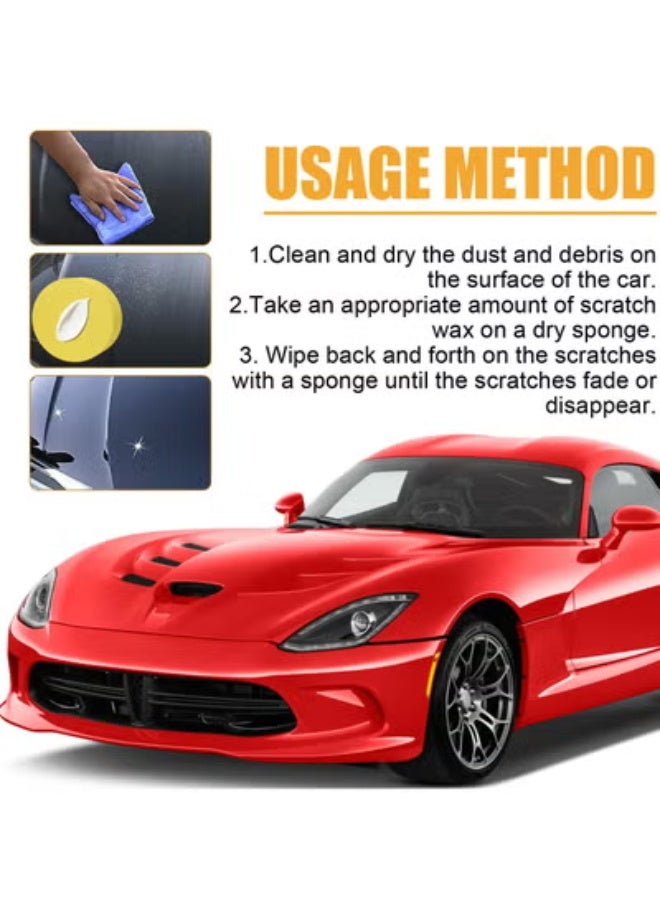Car Scratch Removal Wax,Car Scratch Repair Kit, Car Paint Scratch Repair Agent, Car Scratch Remover, Grinding Polishing Restorer Paste with Sponge, Erase Car Scratches (60ML) - Image 2