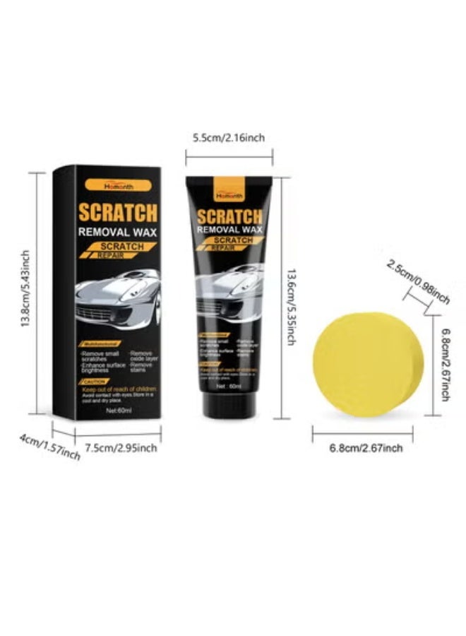 Car Scratch Removal Wax,Car Scratch Repair Kit, Car Paint Scratch Repair Agent, Car Scratch Remover, Grinding Polishing Restorer Paste with Sponge, Erase Car Scratches (60ML) - Image 3