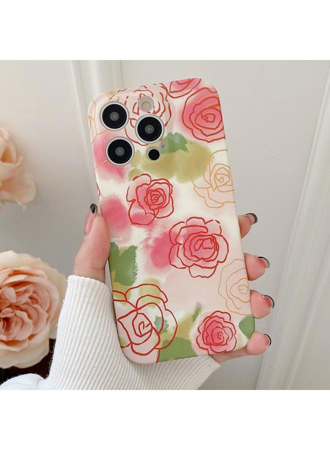 Zaboon Case For iPhone 11 Pro Max Water Sticker Flower Pattern PC Phone Case - Image 1