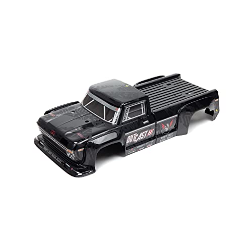 ARRMA 18 Painted Decaled Trimmed Body Black Outcast 6S BLX ARA406160 - Image 1