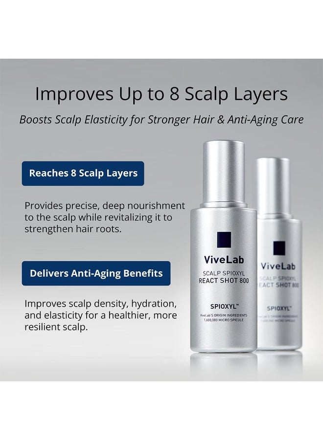فايف لاب React Shot 800 – سيروم فروة الرأس الكوري مع 1.6 مليون إبرة دقيقة من Spioxyl™ لشعر أكثر كثافة وقوة – محلول لتقوية الجذور وتخفيف الشعر (50 مل / 1.69 أونصة سائلة) - Image 4