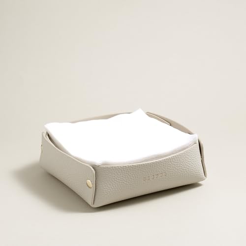 OLETHA Napkin Holder for Luncheon Napkins - Aesthetic Desk Decor for Kitchen & Dining Table - Light Taupe - Image 1