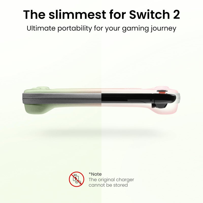 tomtoc Slim Carrying Case for Nintendo Switch 2 Model 2025, Odorless Felt Protective Hard Shell with 12 Game Card Slots, Portable Travel Storage Case with Original Patent and Military Grade Protection - Image 3