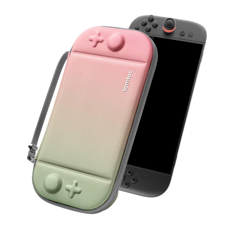 tomtoc Slim Carrying Case for Nintendo Switch 2 Model 2025, Odorless Felt Protective Hard Shell with 12 Game Card Slots, Portable Travel Storage Case with Original Patent and Military Grade Protection - Image 1