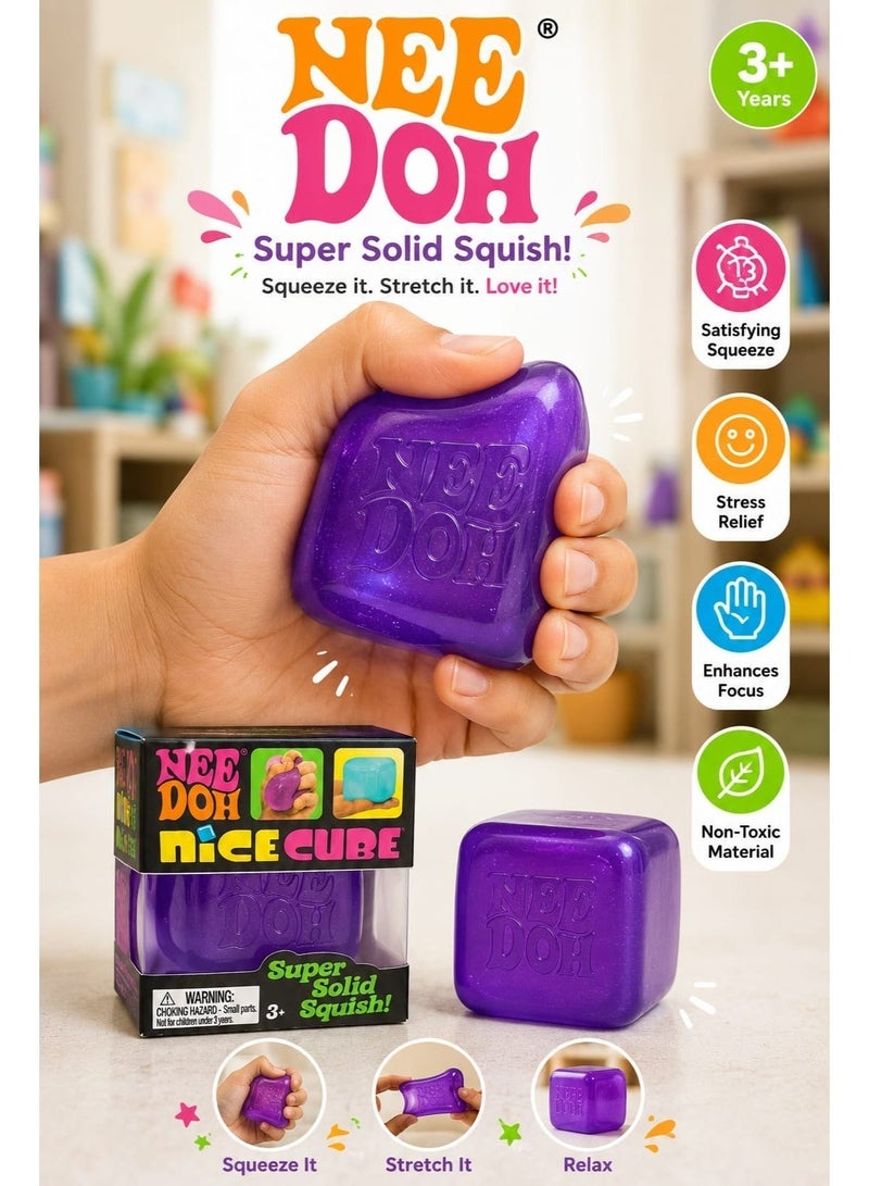Schylling NeeDoh Sensory Stress Relief Squishy Toy – Super Soft Stretchy Fidget Gel Cube for Kids & Adults - Image 2
