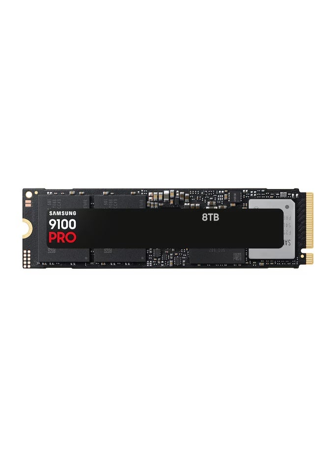 سامسونج 9100 برو 8 تيرابايت PCIe 5.0 NVMe SSD – سرعات جيل 5 القصوى تصل إلى 14,800 ميجابايت/ثانية، 2.6 مليون IOPS، 236 طبقة V-NAND، 8 جيجابايت ذاكرة DRAM – تخزين مثالي للألعاب والمبدعين | MZ-VAP8T0BW - Image 1