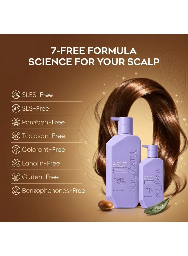 YusoFine Silky Smooth Argan Conditioner – Professional Hair Nourishment Formula with Camellia Seed Oil and Squalane to Hydrate, Repair, and Enhance Hair Elasticity While Boosting Brilliant Shine - Image 3