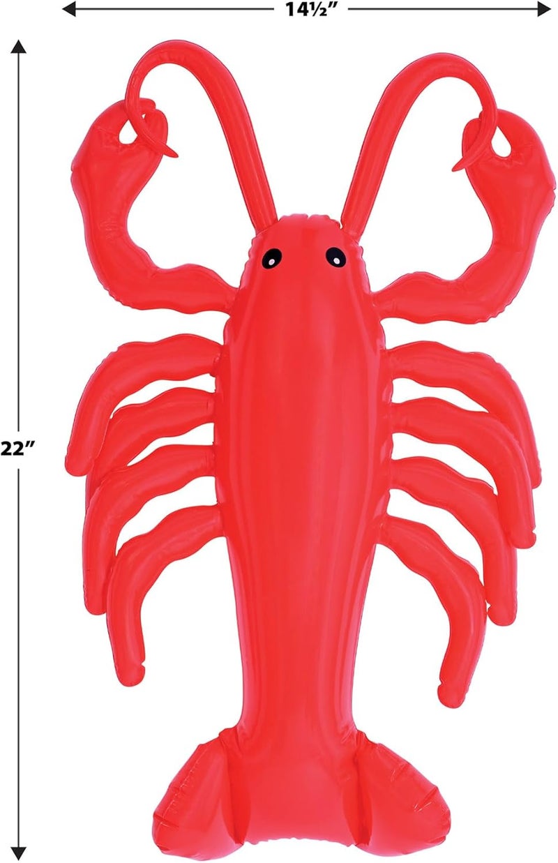 Beistle Inflatable Large Red Lobster Decoration for Crawfish Boils Mardi Gras Seafood Parties and Summer Events IndoorOutdoor Use 22 x 145 - Image 3