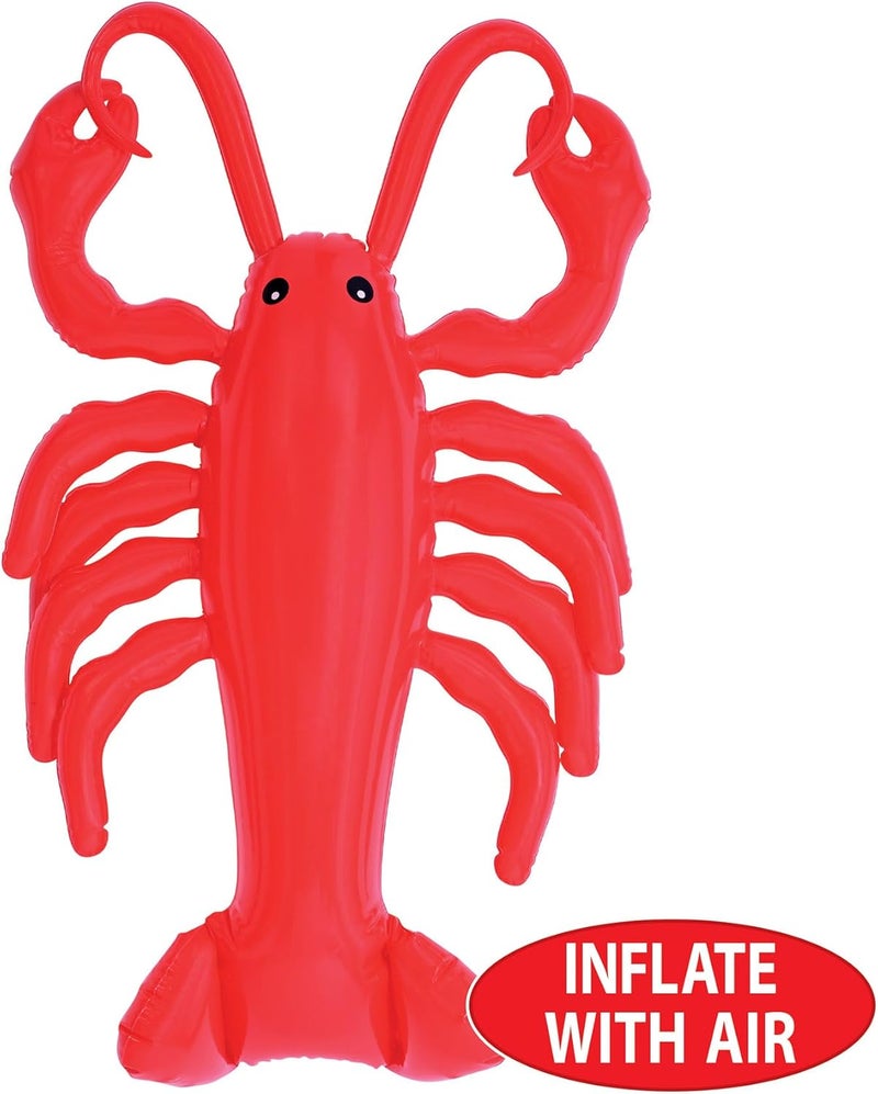 Beistle Inflatable Large Red Lobster Decoration for Crawfish Boils Mardi Gras Seafood Parties and Summer Events IndoorOutdoor Use 22 x 145 - Image 4