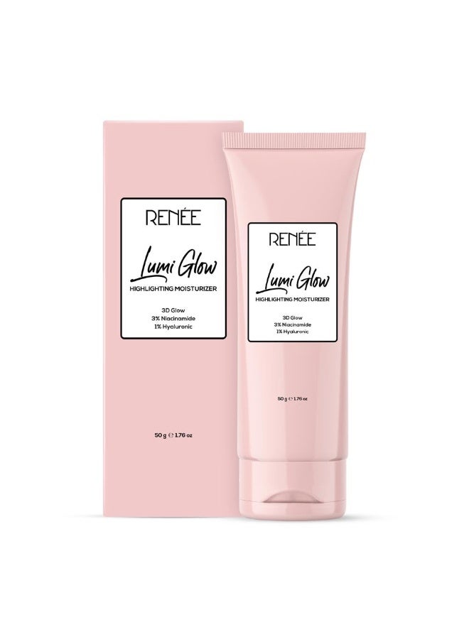 رينيه مرطب ريني لومي جلو لتفتيح البشرة | مُعزز بـ ٣٪ نياسيناميد و١٪ حمض الهيالورونيك | يمنع الشيخوخة الضوئية وأضرار الأشعة فوق البنفسجية | يقلل التصبغ والخطوط الدقيقة والتجاعيد | غير لزج | بشرة متوهجة | ٥٠ غرام - Image 2