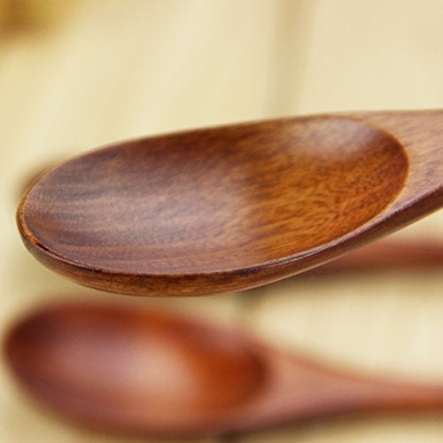 AOOSY Wooden Spoon and Fork Set, AOOSY 3 Pcs Nanmu Wood Fork Spoon Chopsticks Camping Travel Flatware Set Tableware with Bag, Brown Color - Image 5