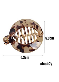 Luzen 3Pcs Resin Banana Hair Clips Small Banana Hair Combs Fishtail Hair Clip Side Comb Round Ponytail Holder For Women Girl Hair Accessories  - Image 5