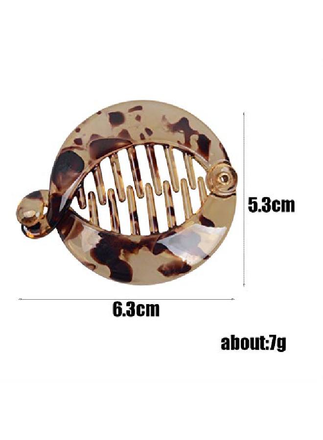 Luzen 3Pcs Resin Banana Hair Clips Small Banana Hair Combs Fishtail Hair Clip Side Comb Round Ponytail Holder For Women Girl Hair Accessories - Image 5