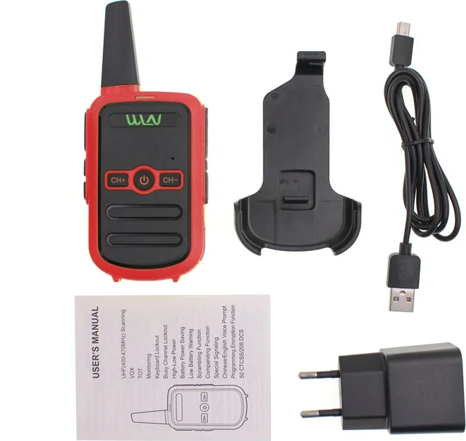 Angel Of Life Wln KD-C51 16 Channel Red Case Single Radio Including Charger (3-5 Km)