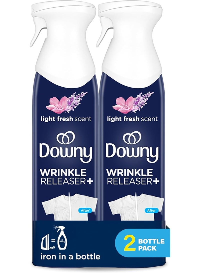 داوني بخاخ داوني لإزالة التجاعيد 9.7 أونصة سائلة (عبوتان) | معطر للأقمشة، مزيل للروائح، ومزيل للشحنات الساكنة | مساعد في كي الملابس | رائحة منعشة - Image 1