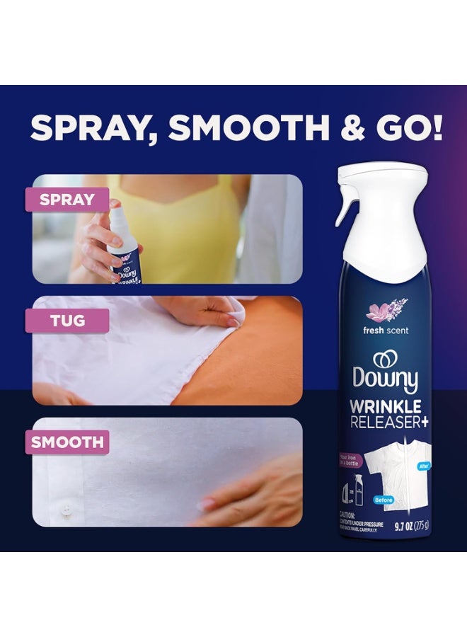 داوني بخاخ داوني لإزالة التجاعيد 9.7 أونصة سائلة (عبوتان) | معطر للأقمشة، مزيل للروائح، ومزيل للشحنات الساكنة | مساعد في كي الملابس | رائحة منعشة - Image 3
