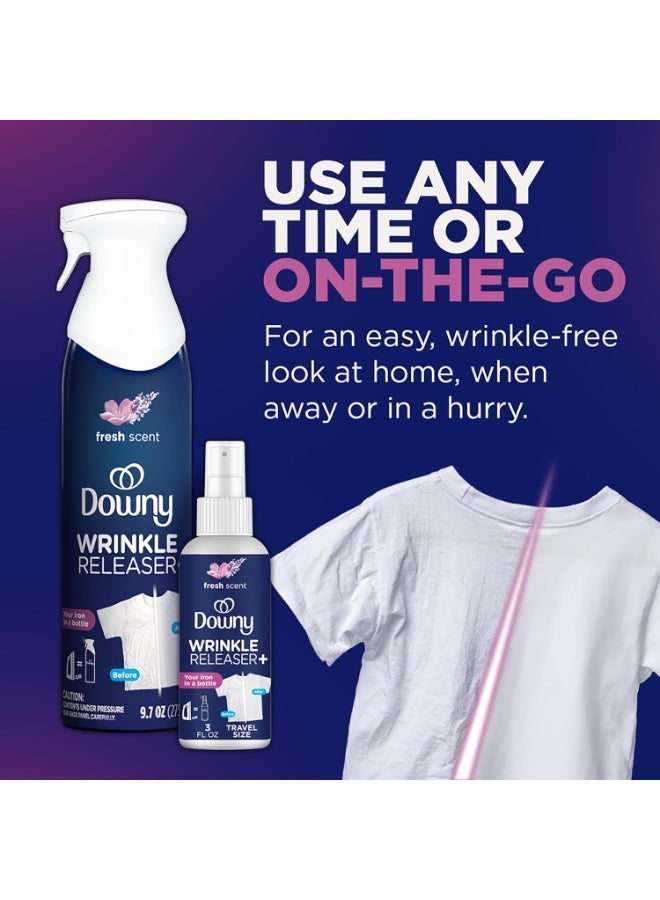 داوني بخاخ داوني لإزالة التجاعيد 9.7 أونصة سائلة (عبوتان) | معطر للأقمشة، مزيل للروائح، ومزيل للشحنات الساكنة | مساعد في كي الملابس | رائحة منعشة - Image 4