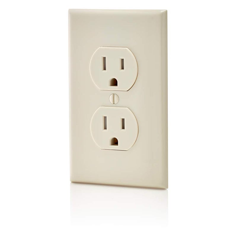 Leviton 15 Amp 125 Volt Tamper Resistant Duplex Receptacle, 10 Pack, T5320-TMP, Light Almond - Image 4