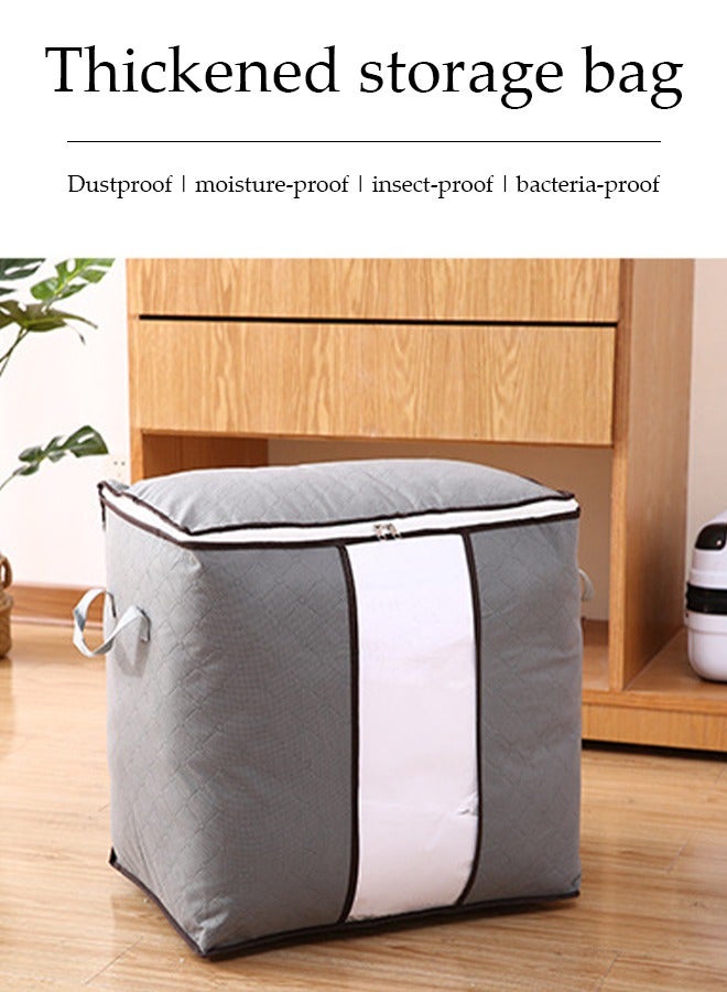90L Large Storage Bags,Storage Bins with Reinforced Handle and Sturdy Zipper,Closet Storage for Blanket,Comforter,Pillows and Bedding,Gray  - Image 4