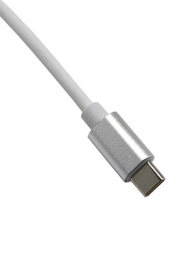 NIBEMINENT 5-In-1 Type C USB 3.1 OTG 3.0 2.0 Hub SD/TF Card Reader Combo Silver  - Image 2