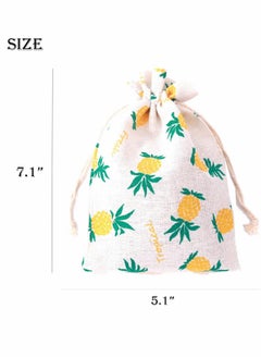SYOSI Pineapple Gift Treat Bags Drawstring Gift Bag Pineapple Favor Bag for Wedding Bridal Shower Birthday Party Hawaiian, Summer Beach Tropical Party Decorations  - Image 5